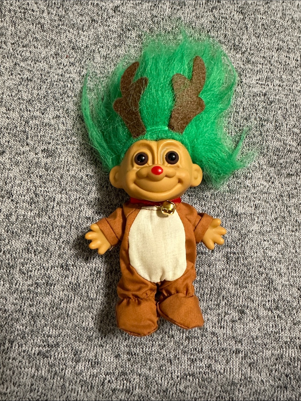 Russ Green-Haired Reindeer Troll Doll Plush Toy